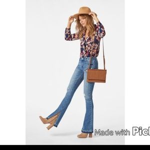 Bootcut Side Slit Jeans